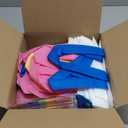 20 Pcs Easter Coloring Gift Bags for Kids with 20 Stackable Crayons, Reusable Non-woven Bunny Tote Bags, DIY Coloring Activity Set for Easter Party Favors, Classroom Rewards Bulk