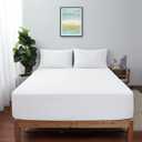 King Size Fitted Sheet Only White, 100% Egyptian Cotton 600 Thread Count, 16" Deep Pocket Premium Cotton Mattress Sheet (1 Bottom Sheet Only)