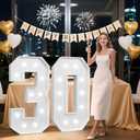 4FT Marquee Numbers 30, Happy 30th Birthday Decorations for Women Men, Large 30 Light up Number for Him Her 30 Years Old Birthday Party Supplies, 30th Anniversary Party Decor