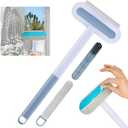 4 in 1 Mesh Screen Cleaner, Multi-Functional Window Screen Cleaning Brush, Pet Hair Removal Tool with Extra Long Handle, Gentle on Furniture, Couch, Carpet, Clothing, Bedding, Window, Mesh Screen
