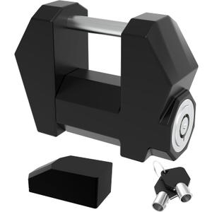 DEEAGLE Trailer Coupler Latch Lock, Wide 1.2 Span, 1/4 Dia, Extra Wide Trailer Lock, Boat Coupler Locks for Trailer RV Truck, Black