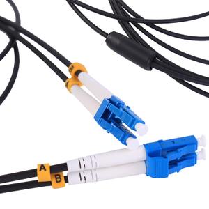 GESD 50 Meter Outdoor Armored LC to LC Duplex Port Fiber Optical Patch Cable SM Jumper Cord - SingleMode 9/125um (LSZH OS1/OS2 Compatible) 50M/160ft GESD 50 Meter Outdoor Armored LC to LC Duplex Port Fiber Optical Patch Cable SM Jumper Cord - SingleMode 9/125um (LSZH OS1/OS2 Compatible) 50M/160ft