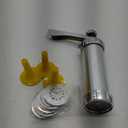 Cookie Press Maker Kit for DIY Biscuit Maker and Decoration with 8 Stainless Steel Cookie discs and 8 nozzles (Stainless Steel)