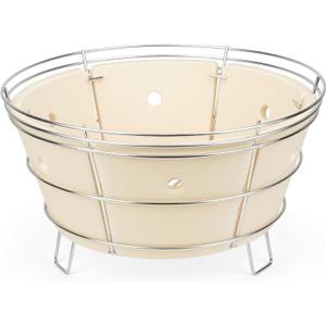 onlyfire Charcoal Firebox Set, Stainless Steel Charcoal Ash Basket with Heat Deflector for Char-Griller Akorn Kamado Kooker Charcoal Grill