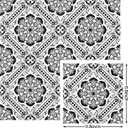 Elffloor Peel and Stick Floor Tile: 10 PCS Self-Adhesive Waterproof Vinyl Flooring,11.8" x 11.8" Retro Black Flowers Sticker for Bathroom, Kitchen, Bedroom