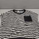 WIHOLL Short Sleeve Sweater for Women Crew Neck Trendy Summer Tops 2026 Travel Business Casual Spring Outfits with Pocket (Small, Striped Black White)