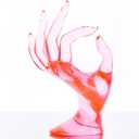 2 x HOMEGOAL Hand Jewelry Holder, Bracelet Ring Watch Jewelry Display Holder Stand, Mannequin Hand, Polyresin, 7 Inch (Peach Color)