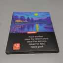 Acrylic Paint Brushes Set, 50Pcs Round Pointed Tip Artist Paintbrushes for Acrylic Painting Oil Watercolor Canvas Boards Rock Body Face Nail Art, Halloween Pumpkin Ceramic Crafts SuppliesBlack