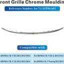 Front Upper Grille Grill Molding Trim Plastic Chrome Replacement For HONDA CR-V 2012 2013 2014 EX, EX-L, LX, Touring HO1217107