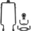 7 8 9 10 inch Lamp Shade Harp Holder,Adjustable Lamp Harp Kit,Fit Both Standard Lamp Rod and E26 Light Base UNO Fitter Adapter,with 2 Shade Attaching Finial Top (Black Color - 1 Set)