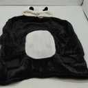 Kipswiza Panda Blanket Hoodie for Kids 6-13 Birthday Gifts, Soft Cozy Sherpa Oversized Wearable Blankets Big Hooded Sweatshirt with Ears & Pockets for Girls Boys (Black & White)