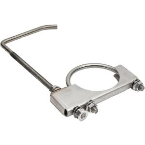 2PCS Universal Exhaust Pipe Clamps 2" Exhaust Bracket with Muffler Hanger Exhaust Pipe Hanger 9.5 Inch Long Compatible with 2-Inch Car and Truck Exhaust Pipes