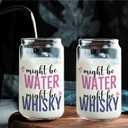 Whisky glasses cup Gifts for Cocktail Lovers, Funny Might Be Whisky Tumbler Gifts For Women 14oz,Tequila Lime drinking jar for Cocktail Lovers