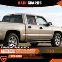 Rain Guards Fit for 1999-2006 Chevy Silverado/GMC Sierra 1500/2500/2500HD Extended Cab, Tape-On Extra Durable Side Window Sun Rain Guard 2006 Silverado/Sierra Visor Deflectors Black 4 PCS