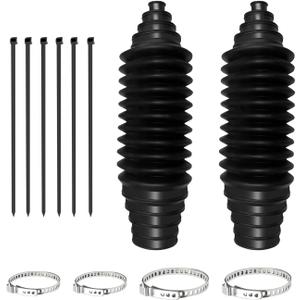 Universal Steering Rack and Pinion Tie Rod Boots, Boot Rack for Car, Dustproof Silicone Inner Tie Rod Boot Set with Rack and Pinion Bellow Cable Ties and Clamps, Car Accessories for Most Cars