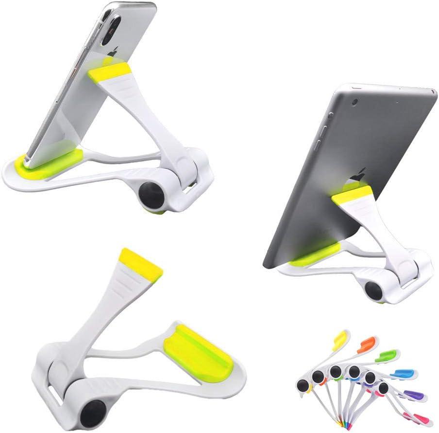 Two Models Multi-Angle Adjustable Universal Portable & Foldable Cellphone Tablet Stand Holder Mount Compatible with Cellphone Tablet - Yellow