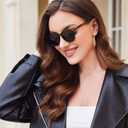 Polarized Trendy Sunglasses Womens, Suitable for All Face Shapes and 0utfits, UV400 Protection