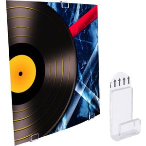 Antilope12 Sets 36Pcs Vinyl Record Wall Mount Display Holder No Screws, Self Adhesive Album Hanger for Single LPs