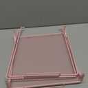 CroBlissful 2 Pcs Locker Organizer Shelf and Carpet Decorating Metal Mesh Locker Accessories Square Fluffy Rug for School Office Gym Organization Back to School Essentials(Pink)