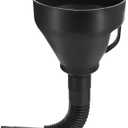Wekster Oil Funnel with Hose - Wide Mouth Gas Funnel with Handle - Large Funnels for Automotive use - Long Flexible Spout Extension, Removable Mesh Filter for Water, Fuel, Transmission, Oil Change