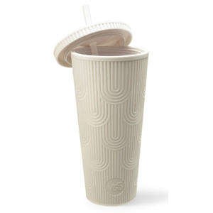 24 oz MERMAID SCALE MATTE TUMBLER- WHITE