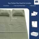 Cottingon 4 Piece Flex Head King Sheet Set, Top 34 Inch Split Sheets for Sleep Number Adjustable Beds, Soft Breathable 100% Egyptian Cotton, Fits Upto 16" Deep Mattress 78"X80"+ 34", Sage