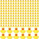 Leitee 600 Pcs Mini Rubber Ducks in Bulk Bath Toy Squeak Tiny Ducks for Kids Bathtub Shower Birthday Favors Party Decoration Gift(Yellow,1.57 x 1.57 x 1.18 Inches)