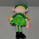 Gloveleya Plush Dolls Saint Patrick's Day Gifts Soft Blessings Doll Shamrock Wishes Plush Elf Baby Girl Gifts 16" Green (A001 Green)