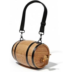 St Bernard Rescue Barrel Collar for Medium & Large Dogs, 500ml Mini Keg with Adjustable Hoops, Saint Bernard Whiskey Barrel Collar for Pet Accessories
