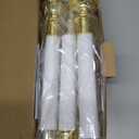 Battery Operated Christmas Window Candles with Timer, 6 Pack 10.5" LED Flameless Candles for Windows, Brass Base Candle Lights, Battery Powered Window Candles with Suction Cups