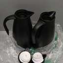 2 PCS 68 OZ Thermal Coffee Carafe, Insulated Stainless Steel Coffee Carafe Double Walled Vacuum Thermal Pot Flask with Brushes Thermos for Keeping Hot Coffee Tea Home and Office (Black)