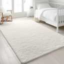 OLANLY 10x14 Machine Washable Large Area Rugs for Living Room, Bedroom, Soft Fluffy Shaggy Bedside Rug, Indoor Floor Carpet for Kids Girls and Boys, Dorms, Nursery, Home Decor Aesthetic, Ivory