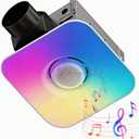 Bathroom Exhaust Fan with Bluetooth Speaker & RGB Light, 110 CFM 1.5 Sones Ultra Quiet, 5CCT Tunable LED, 95 RGB Rhythm Modes, App & Remote Control, Ceiling Ventilation Fan for Shower/Attic/Bedroom, 12.6"D x 11.8"W x 6.7"H