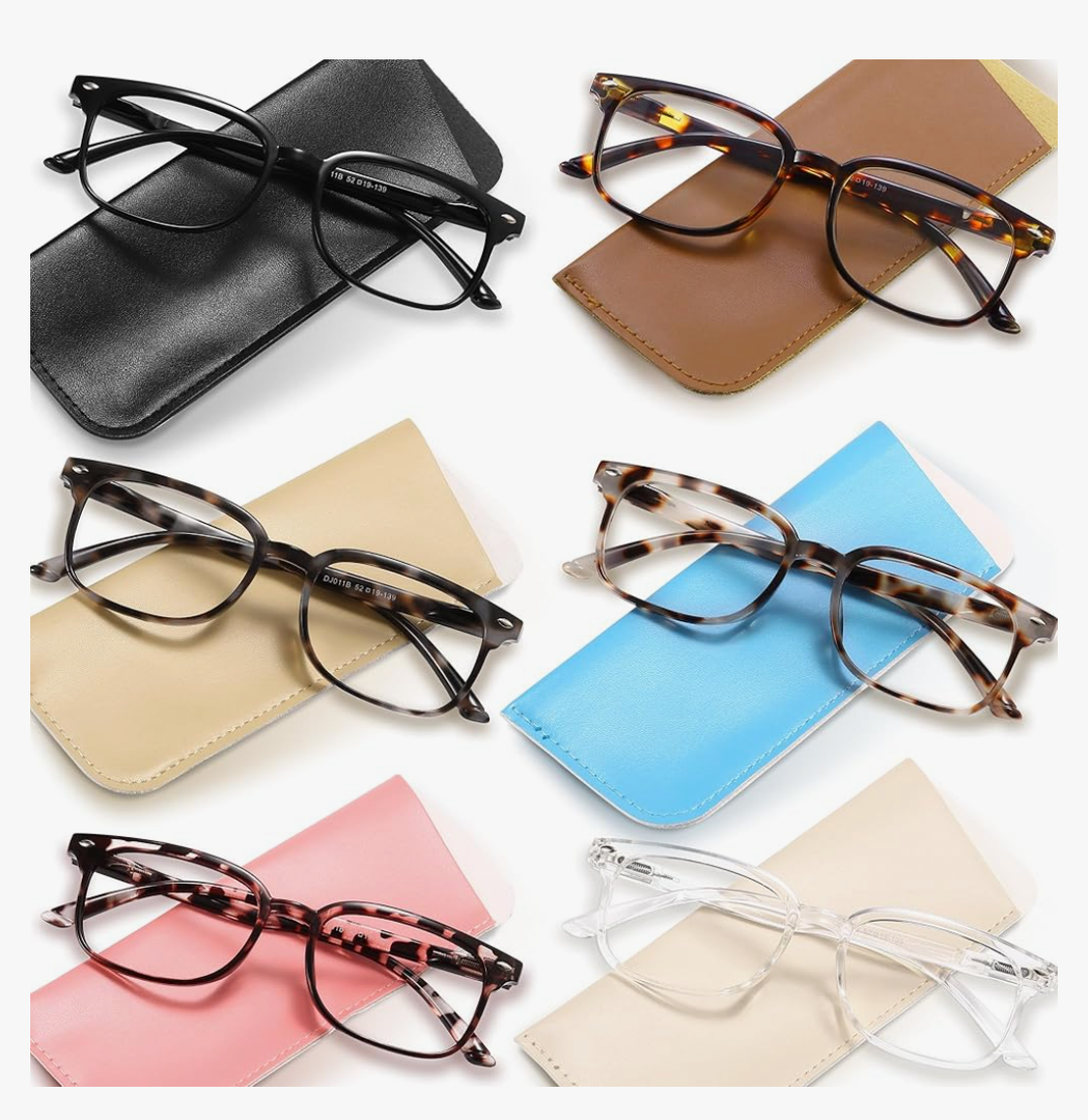 NOVIVON 6 Pack Reading Glasses for Women, Reading glasses men, Blue Light Blocking Readers, Computer eye glasses, Cheaters +1.75