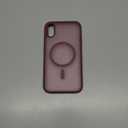 SUPFINE Magnetic for iPhone XR Phone Case(Compatible with MagSafe)(Military Grade Drop Protection) Slim Translucent Matte Shockproof with Anti-Fingerprint Phone Case,Wine Red