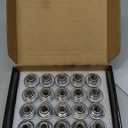 MIKKUPPA M12x1.5 Mag Lug Nuts - Replacement for Toyota Avalon Camry Corolla Highlander RAV4 Sienna Matrix Prius Venza Crown OEM Factory Wheels, Chrome 20pcs Tire Nuts with Washer (Silver)