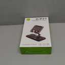 6 in 1 Wireless Charger for Apple Multiple Devices, Charging Station with Clock &7 Color Ambient Light, Foldable Rotate Stand for iPad, for iPhone17/16/15, Support for Apple Watch11/10 For AirPods4 (Ink)