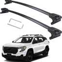 300lbs Load Weight Roof Rack Crossbar fits GMC Terrain 2018-202
All Season Large Extra Cargo Hook Anti-Corrosion,Heavy Duty 100% Aluminum Black Matte Finishing (Sold as 1 Pair)