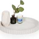 Cathyeen Oval Tray for Coffee Table Decor, 13" Concrete Coffee Table Trays, Table Centerpieces Decorative Tray for Home Decor, Modern Decorative Centerpiece Trays, Granite (13" x 9.5" x 1.5")