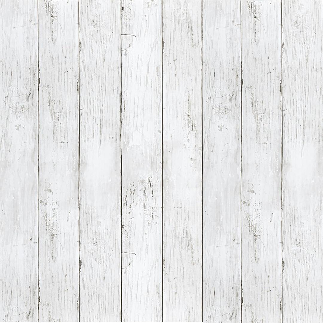 practicalWs 17.7''393.7'' Wood Shiplap Peel and Stick Wallpaper, White Gray Wood Contact Paper for Cabinets and Drawers, Self Adhesive Faux Nature Wall Paper for Wall Covering Furniture Home Decor