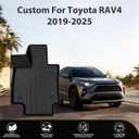 Floor Mat Replacement for 2019-2025 RAV4 ((Include Hybrid) Floor Mats All-Weather TPE Car Floor Mat - Rubber Floor Mat for First and Second Row - Non-Slip Car Mat Accessories