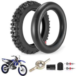 80/100-12 3.00-12 Back Rear Tire and Inner Tube,80/100-12 Dirt Bike Tire,12 Inch Rear Dirt Bike Tire compatible with Honda CRF70 XR70 Kawasaki KLX110 TTR90 PW80 Pit Bike (Fit 90cc 110cc 125cc)