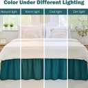 Vocander Jade Teal Queen Size Bed Skirt 18 Inch Drop, Elastic Wrap Around Dust Ruffle Bed Skirting Easy to Install, Adjustable Tailored Bedskirts Fade & Wrinkle Resistant