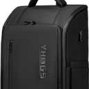 Rolling Backpack, Waterproof Backpack with Wheels for Business Commuter, Carry on Backpack with Laptop Compartment, Fit 15.6/18 Inch Laptop, Wheeled Backpack for Adults (Black)