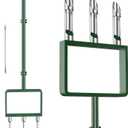 2-in-1 Manual Lawn Aerator Tool, Core Plug Aerator and Spike Aerator for Yard, 6 Replaceable Tines for Compacted Soil, Heavy Duty Garden Aeration Tool for Grass Roots Health & Lawn Care, Green