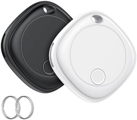 Air Tags-2 Pack, Bluetooth Tracker Works with Apple Find My APP (iOS Only), Bluetooth Smart Air Tag Keys Finder and Item Locator for Keys, Bags, Luggage, Pets, Wallet, Replaceable Battery