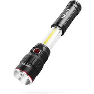 NEBO SLYDE+ Flashlight (2nd Gen) | 400 Lumens, 7 Light Modes, Bright COB Work Light & LED Tactical Flashlight, Magnetic Base, Great for Camping, Water Resistant, Includes 4x AAA Alkaline Batteries