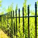 Thealyn Metal Garden Fence 24 inch H x 24 inch W (10 Panels, Total Length 20 ft) Decorative Fence Border Fence Landscape Fencing for Dog, Flower Bed, Yard, Animal Barrier