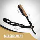 Professional Straight Edge Barber Razor  60 Single/30 Double-Sided Stainless Steel Blades for Men & Women, with Leather Case (Gold)