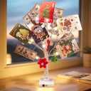 Money Tree Gift Holder, 2FT Birch Tree with 12 Clips & 24 LED Lights, Battery/USB Powered Light Up Artificial Tree Gift Card Holder, Ideal Display for Home Christmas Party Wedding Birthday Graduation